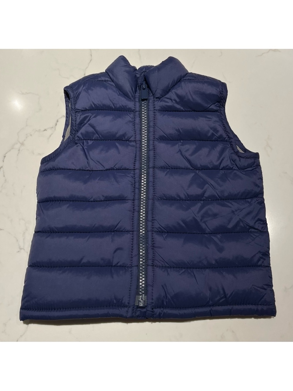 Old Navy • 6-12M • Infant Boys Navy Fleece Lined Puffer Vest